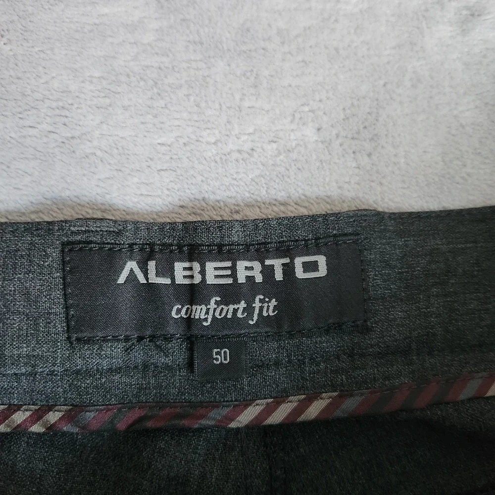 Alberto Pants Mens 50 X 33 Ceramica Regular Comfort Fit Charcoal